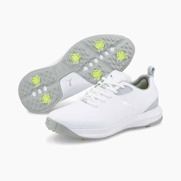 FUSION FX Tech Men's Golf Shoes, Puma White-Puma Silver-High Rise