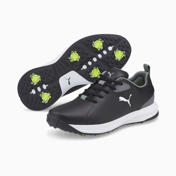 FUSION FX Tech Men's Golf Shoes, Puma Black-Puma Silver-QUIET SHADE, extralarge-GBR