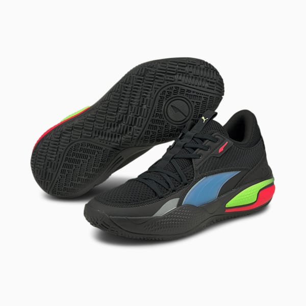 Court Rider Pop Basketball Shoes, Puma Black-Bluemazing, extralarge