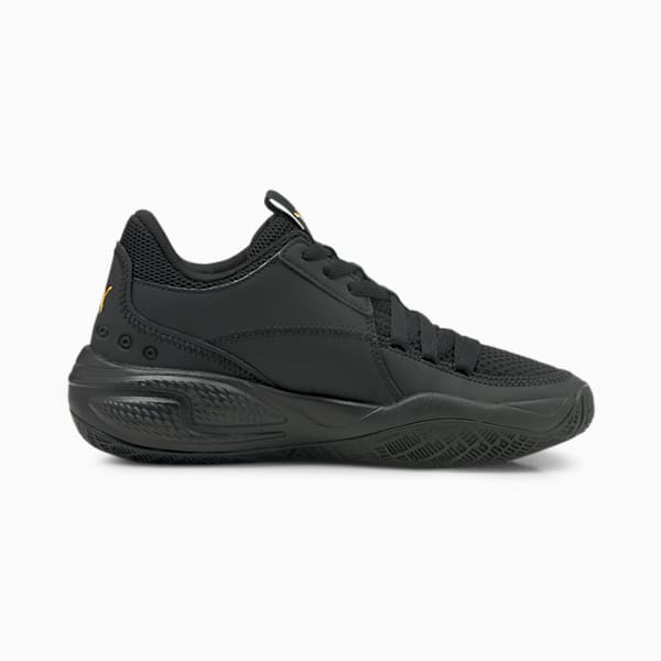 Court Rider Pop Unisex Sneakers, Puma Black-Orange Glow, extralarge-IND