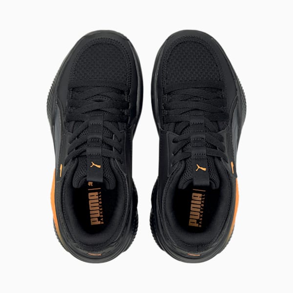 Court Rider Pop Unisex Sneakers, Puma Black-Orange Glow, extralarge-IND