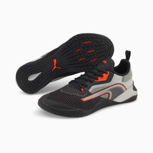 Zapato de entrenamiento para hombre Fuse 2.0, Puma Black-Harbor Mist-Cherry Tomato, extralarge