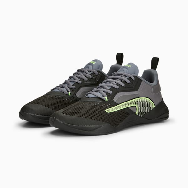 Fuse 2.0 Men's Training Shoes, PUMA Black-Gray Tile-Fast Yellow, extralarge