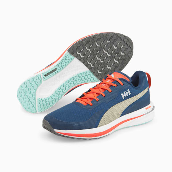 PUMA x HELLY HANSEN Velocity Nitro Running Shoes, Intense Blue-Spray Green-Hot Coral