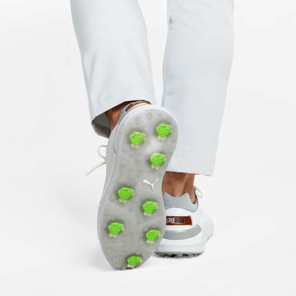 IGNITE Articulate Leather Men's Golf Shoes, Puma White-Puma Silver, extralarge