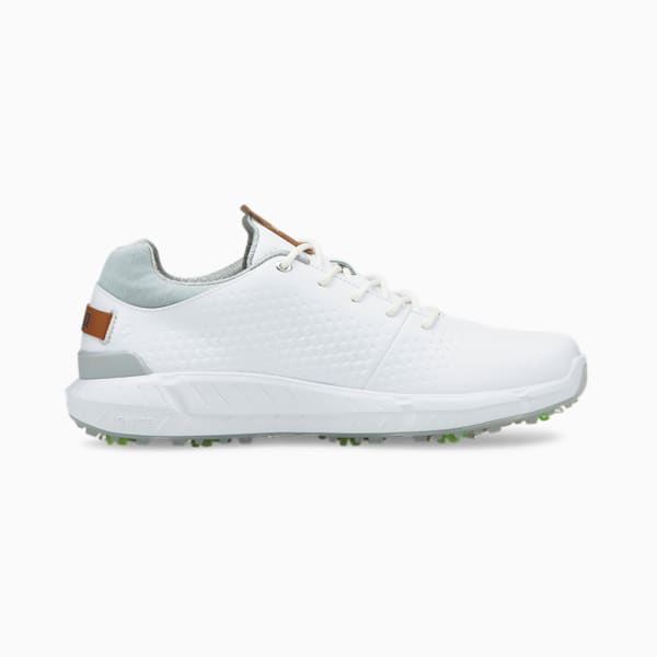 IGNITE Articulate Leather Men's Golf Shoes, Puma White-Puma Silver