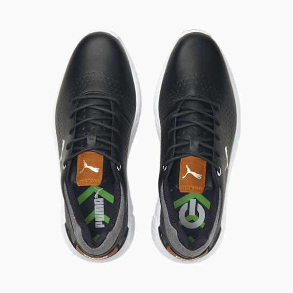 IGNITE Articulate Leather Men's Golf Shoes, Puma Black-Puma Silver, extralarge-GBR