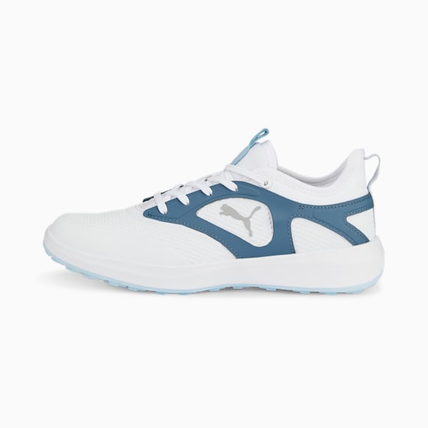 ウィメンズ ゴルフ イグナイト マリブ ラバーソール スパイクレス シューズ, PUMA White-PUMA Silver-Evening Sky