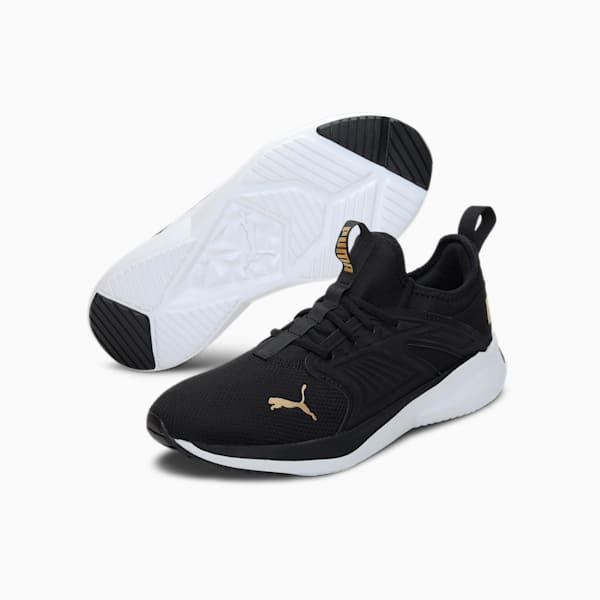 Softride Fly Men's Walking Shoes, Puma Black-Puma Team Gold