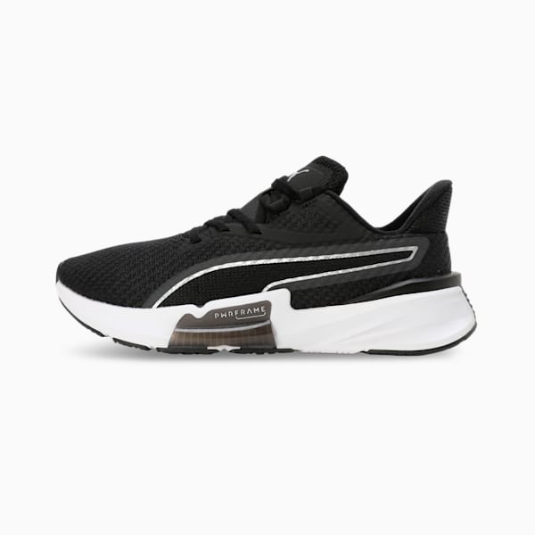 PWRFrame Women's Training Shoes, Puma Black-Puma White, extralarge-IND