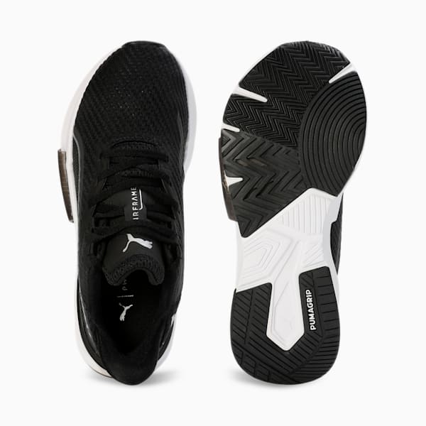 PWRFrame Women's Training Shoes, Puma Black-Puma White, extralarge-IND
