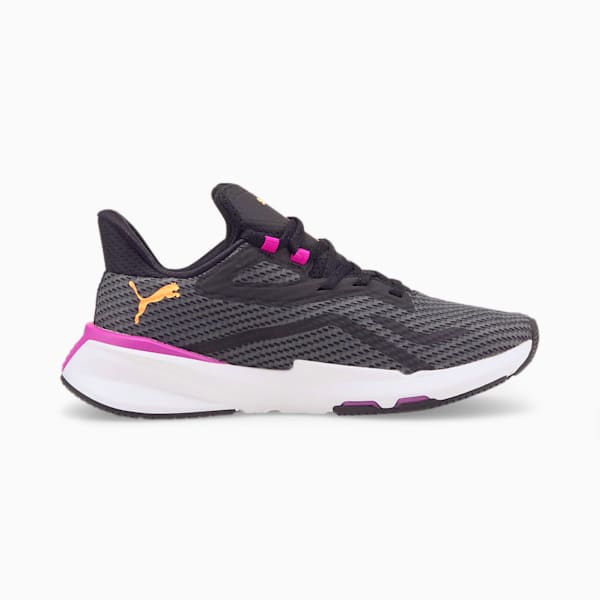 PWRFrame Women's Training Shoes, Puma Black-Deep Orchid-Neon Citrus