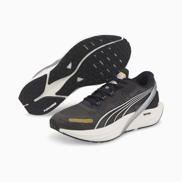 Run XX NITRO™ Women's Running Shoes, Puma Black-Metallic Silver-Puma Team Gold, extralarge-AUS