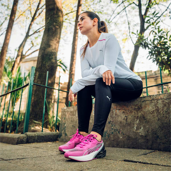 ウィメンズ RUN XX ニトロ ランニングシューズ, Deep Orchid-Metallic Silver-Puma Black