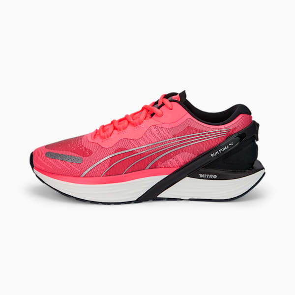 Run XX Nitro Women's Running Shoes, Sunset Glow-Puma Black-Metallic Silver, extralarge-IND