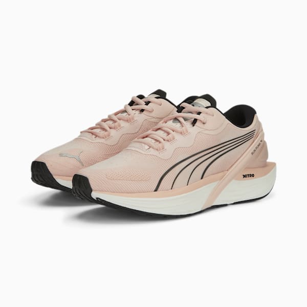 Tenis para correr para mujer XX Nitro, Rose Dust-PUMA Black, extralarge