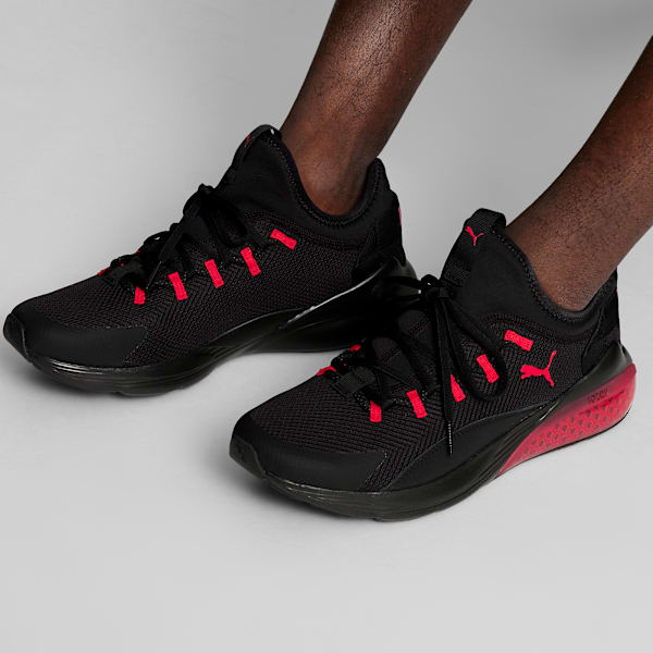 Cell Vive Men's Running Shoes, Puma Black-High Risk Red, extralarge