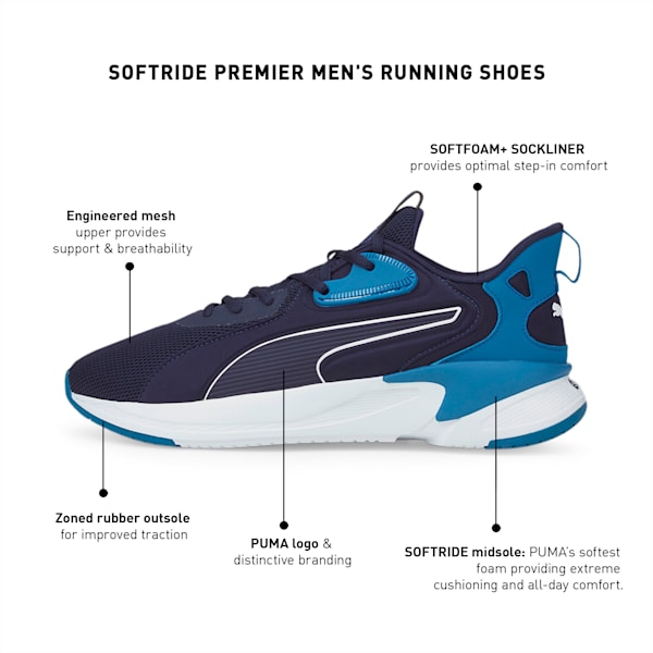 Softride Premier Men's Running Shoes, Peacoat-Vallarta Blue