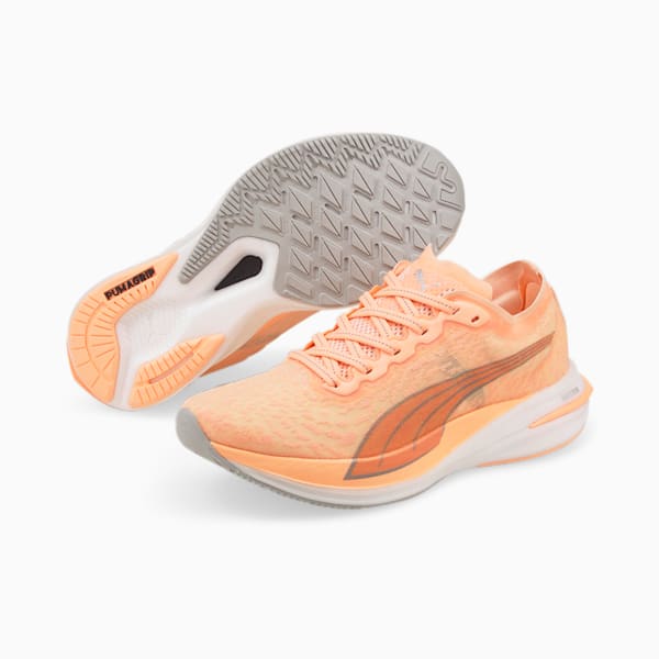 Deviate Nitro Wildwash Women's Running Shoes, Fizzy Melon-Puma White