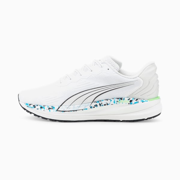 Magnify Nitro Wildwash Men's Running Shoes, Puma White-Puma Black-Ocean Dive, extralarge