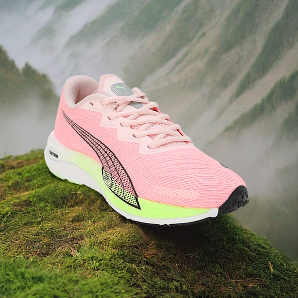 Velocity NITRO™ 2 Women's Running Shoes, Frosty Pink-Speed Green, extralarge-IND
