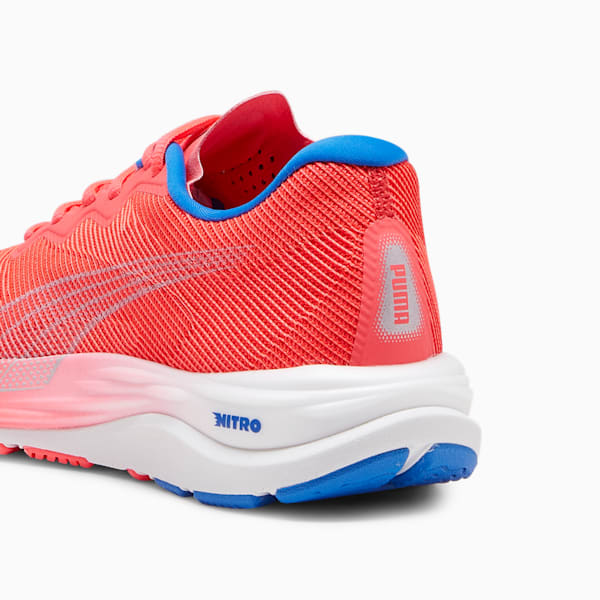 Women's PUMA Velocity NITRO 2 Running Shoes in Black/Pink/Blue