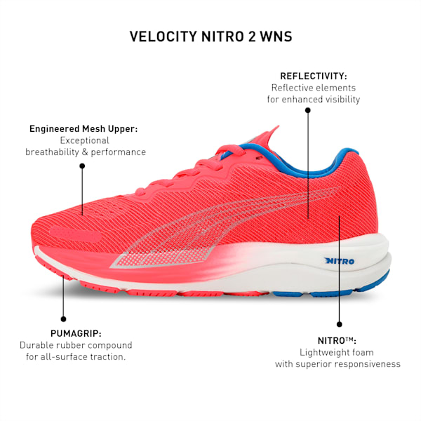 Velocity NITRO™ 2 Women's Running Shoes, Fire Orchid-Ultra Blue, extralarge-IND