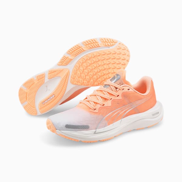Velocity Nitro 2 Wildwash Women’s Running Shoes, Puma White-Fizzy Melon
