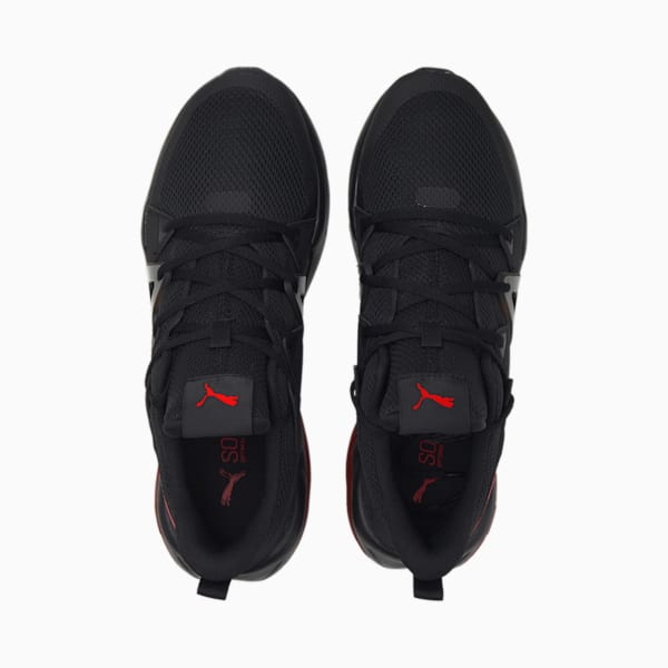 Cell Fraction Mesh Men's Running Shoes, Puma Black-High Risk Red, extralarge