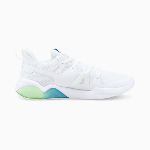 Cell Fraction Hype Men's Training Shoes, Puma White-Ocean Dive-Fizzy Lime, extralarge-IND