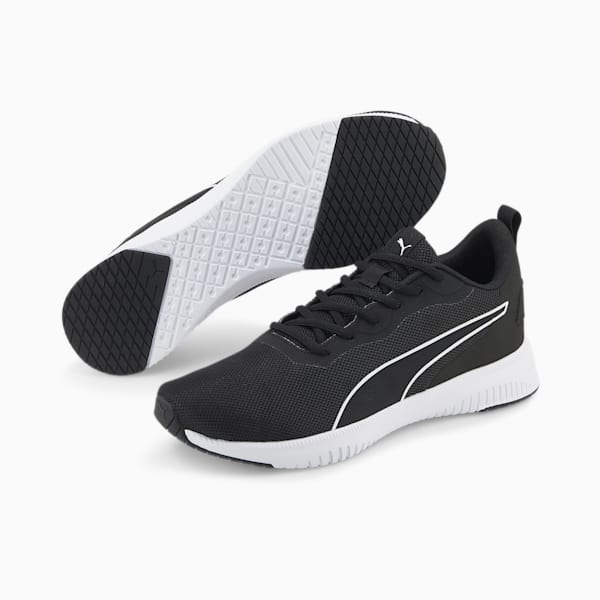ユニセックス フライヤー フレックス ニット ランニングシューズ, Puma Black-Puma White, extralarge-JPN