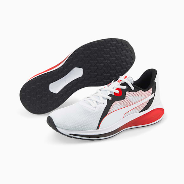 Twitch Runner Men's Running Shoes, Puma White-High Risk Red