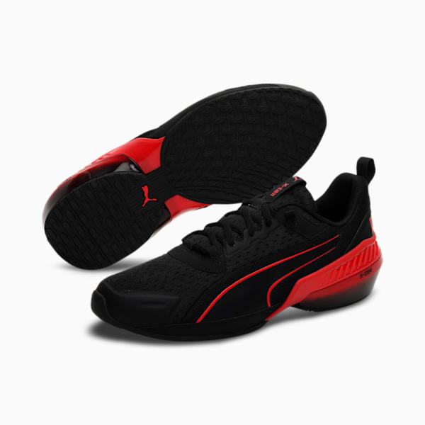 Suede Translucent Unisex Sneakers, Puma Black-High Risk Red, extralarge-IND