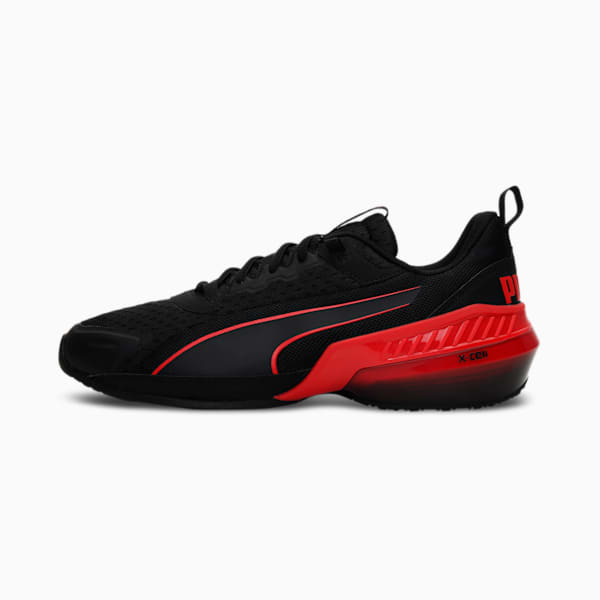 Suede Translucent Unisex Sneakers, Puma Black-High Risk Red, extralarge-IND