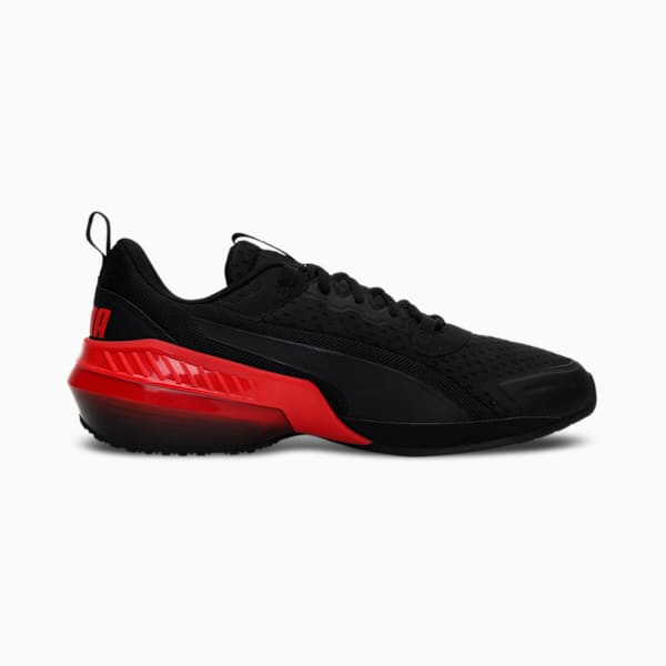 Suede Translucent Unisex Sneakers, Puma Black-High Risk Red, extralarge-IND