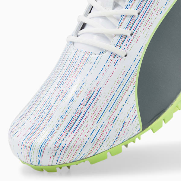 Zapatos para atletismo evoSPEED Electric 12, Puma White-Dark Slate-Fizzy Light, extralarge