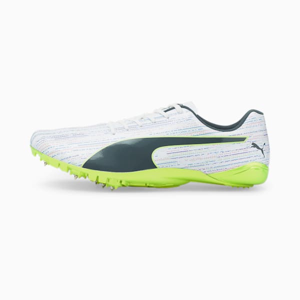 evoSPEED Electric 12 Track and Field Shoes, Puma White-Dark Slate-Fizzy Light, extralarge