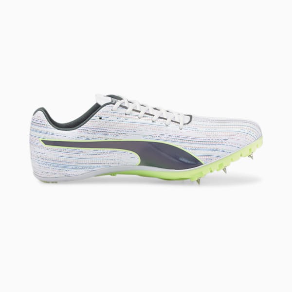 evoSPEED Sprint 13 Track and Field Shoes, Puma White-Dark Slate-Fizzy Light
