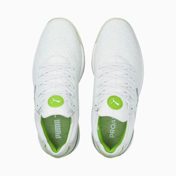 メンズ ゴルフ プロアダプト アルファキャット GUST O WIND ラバーソール スパイクレス シューズ, Puma White-Puma Silver-Greenery, extralarge-JPN