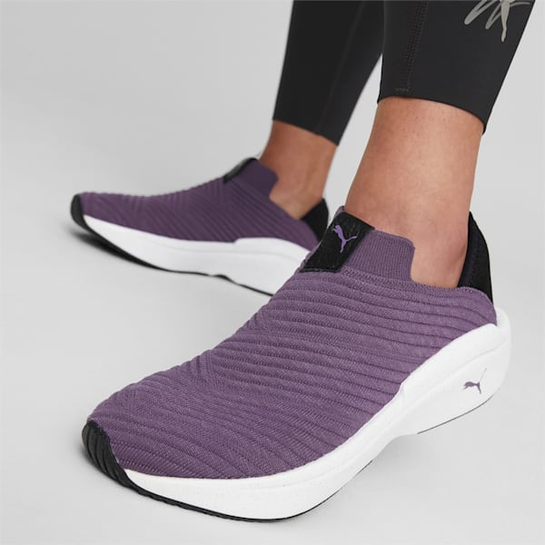 Enlighten Women's Training Shoes, Purple Charcoal-PUMA Black, extralarge-IND