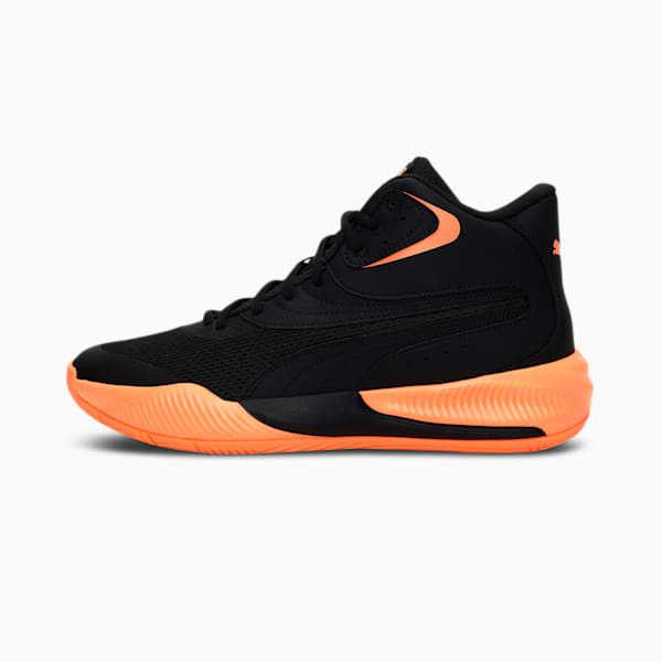 Triple Mid Unisex Basketball Shoes, Puma Black-Neon Citrus, extralarge-IND