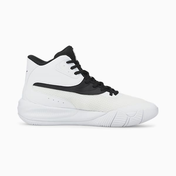 Triple Mid Basketball Shoes, Puma White-Puma Black, extralarge