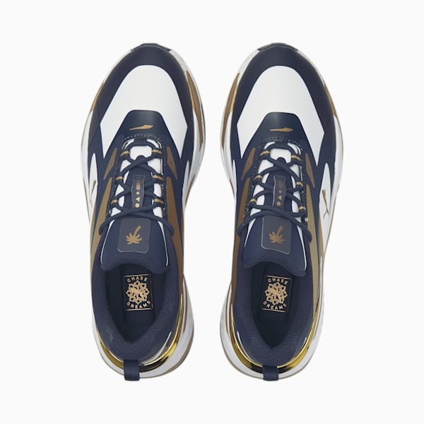 メンズ ゴルフ PUMA x PTC GS ファスト スパイクレス シューズ, Navy Blazer-Gold-Puma White, extralarge-JPN