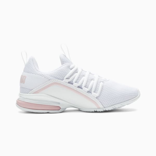 Axelion Metallic Wide Women's Training Shoes, Puma White-Chalk Pink, extralarge