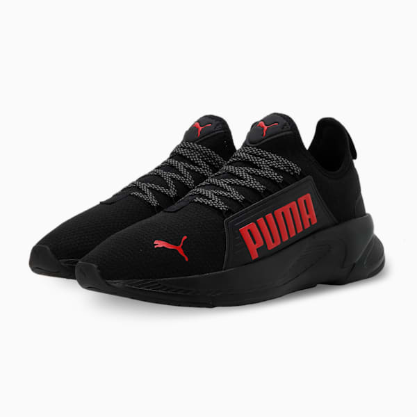 SOFTRIDE Premier Slip-On Men's Walking Shoes, PUMA Black-For All Time Red-Cool Dark Gray, extralarge-IND
