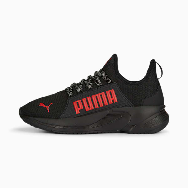 Tenis para correr con diseño fácil de poner para hombre Softride Premier, PUMA Black-For All Time Red-Cool Dark Gray, extralarge