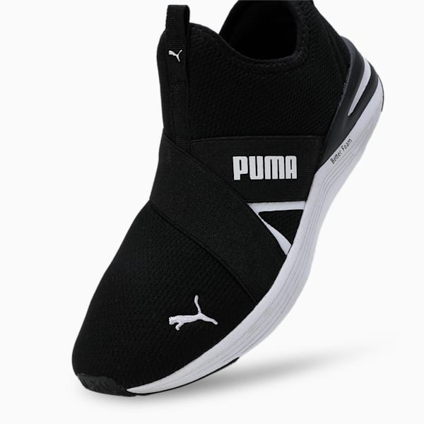 Better Foam Prowl Slip-On Women's Running Shoes, Puma Black-Puma White, extralarge-IND