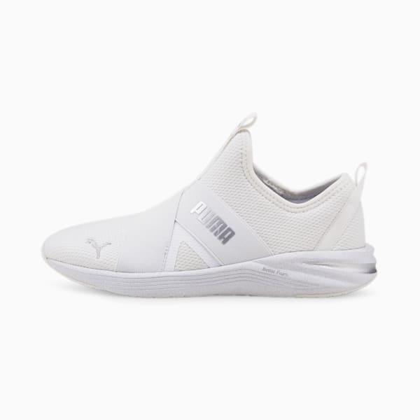 Chaussures de fitness à enfiler Better Foam Prowl Femme, Puma White-Metallic Silver, extralarge