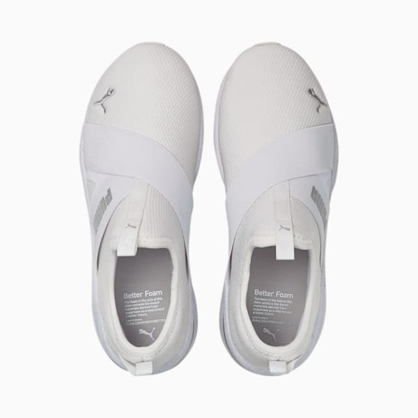 Better Foam Prowl Slip-On Women's Training Shoes, Puma White-Metallic Silver, extralarge