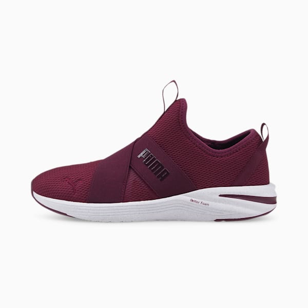 Better Foam Prowl Slip-On Women's Running Shoes, Grape Wine-Puma White, extralarge-IND